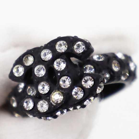 Chanel CC Rhinestone Ring - Picture 8 of 12